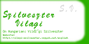 szilveszter vilagi business card